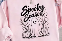 Spooky Season Ghost PNG Sublimation Tee Product Image 2