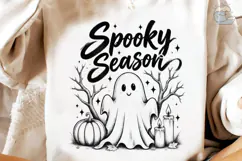Spooky Season Ghost PNG Sublimation Tee Product Image 3