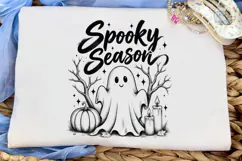 Spooky Season Ghost PNG Sublimation Tee Product Image 4