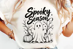 Spooky Season Ghost PNG Sublimation Tee Product Image 5