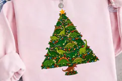 Dinosaur Christmas Tree PNG Shirt Design Product Image 3