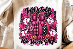 In October We Wear Pink PNG Sublimation Product Image 4