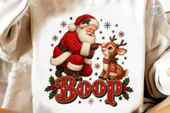 Christmas Santa Reindeer Boop PNG Sublim Product Image 3