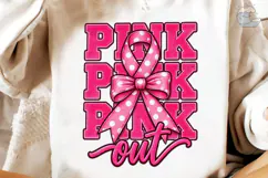 Pink Ribbon Bow PNG Sublimation Shirt De Product Image 4