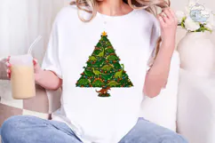 Dinosaur Christmas Tree PNG Shirt Design Product Image 4