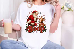 Christmas Santa Reindeer Boop PNG Sublim Product Image 4