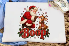Christmas Santa Reindeer Boop PNG Sublim Product Image 5