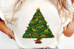Dinosaur Christmas Tree PNG Shirt Design Product Image 6