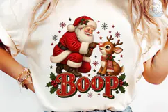Christmas Santa Reindeer Boop PNG Sublim Product Image 6