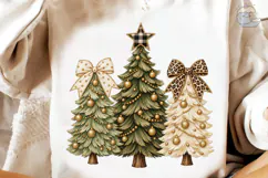 Christmas Trees Bows PNG Sublimation Des Product Image 3