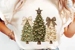 Christmas Trees Bows PNG Sublimation Des Product Image 6