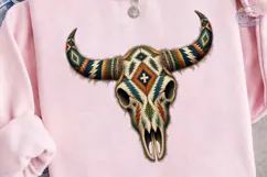 Western Bull Skull PNG Sublimation Shirt Product Image 3