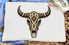 Western Bull Skull PNG Sublimation Shirt Product Image 5