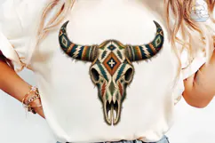 Western Bull Skull PNG Sublimation Shirt Product Image 6