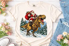 Santa T-Rex PNG Sublimation Design Product Image 2