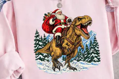 Santa T-Rex PNG Sublimation Design Product Image 3