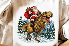 Santa T-Rex PNG Sublimation Design Product Image 4