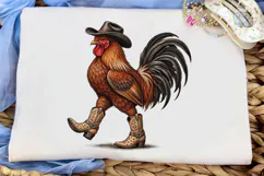 Cowboy Rooster PNG Shirt Design Product Image 5