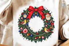 Christmas Wreath PNG Sublimation Shirt D Product Image 4