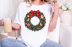 Christmas Wreath PNG Sublimation Shirt D Product Image 1