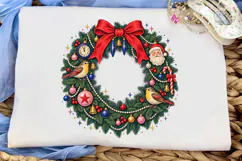 Christmas Wreath PNG Sublimation Shirt D Product Image 5