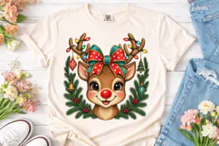 Reindeer Christmas PNG Sublimation Shirt Product Image 2