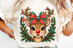 Reindeer Christmas PNG Sublimation Shirt Product Image 6