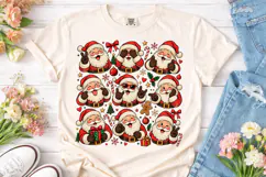 Funny Santa Faces PNG Sublimation Design Product Image 1