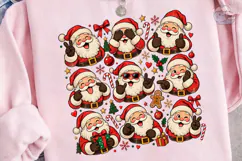 Funny Santa Faces PNG Sublimation Design Product Image 2