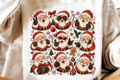 Funny Santa Faces PNG Sublimation Design Product Image 3