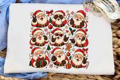 Funny Santa Faces PNG Sublimation Design Product Image 5