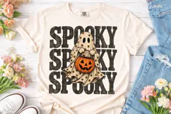 Spooky Ghost Pumpkin PNG Sublimation Shi Product Image 2