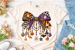 Halloween Bow Charm PNG Sublimation Desi Product Image 2
