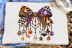 Halloween Bow Charm PNG Sublimation Desi Product Image 5