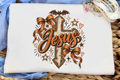 Jesus Cross Bow PNG Sublimation Design Product Image 5