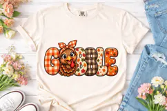 Gobble Fall Turkey PNG Sublimation Desig Product Image 2