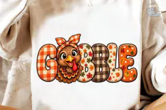 Gobble Fall Turkey PNG Sublimation Desig Product Image 4