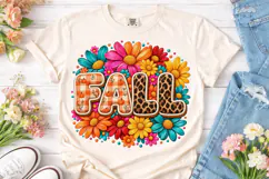 Fall Vibes Floral PNG Sublimation Design Product Image 2