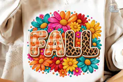 Fall Vibes Floral PNG Sublimation Design Product Image 4
