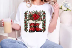 Santa Boots Christmas PNG Sublimation De Product Image 1