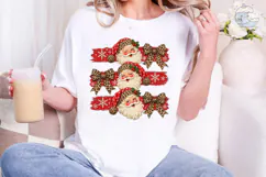 Leopard Santa PNG Sublimation Design Product Image 1