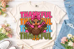 Thankful Turkey PNG Sublimation Design Product Image 2