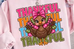 Thankful Turkey PNG Sublimation Design Product Image 3