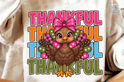 Thankful Turkey PNG Sublimation Design Product Image 4