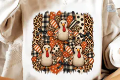Thanksgiving Turkeys PNG Sublimation Shi Product Image 4