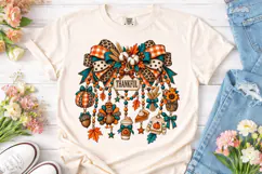 Thankful Fall Wreath PNG Sublimation Des Product Image 2