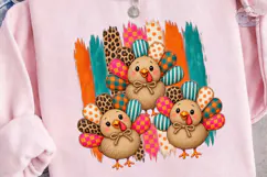 Colorful Turkeys PNG Shirt Design Product Image 3