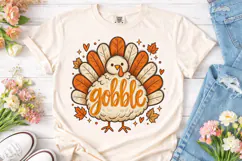 Gobble Turkey Fall PNG Sublimation Desig Product Image 1