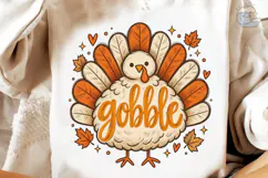Gobble Turkey Fall PNG Sublimation Desig Product Image 3