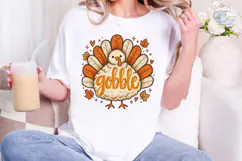 Gobble Turkey Fall PNG Sublimation Desig Product Image 4